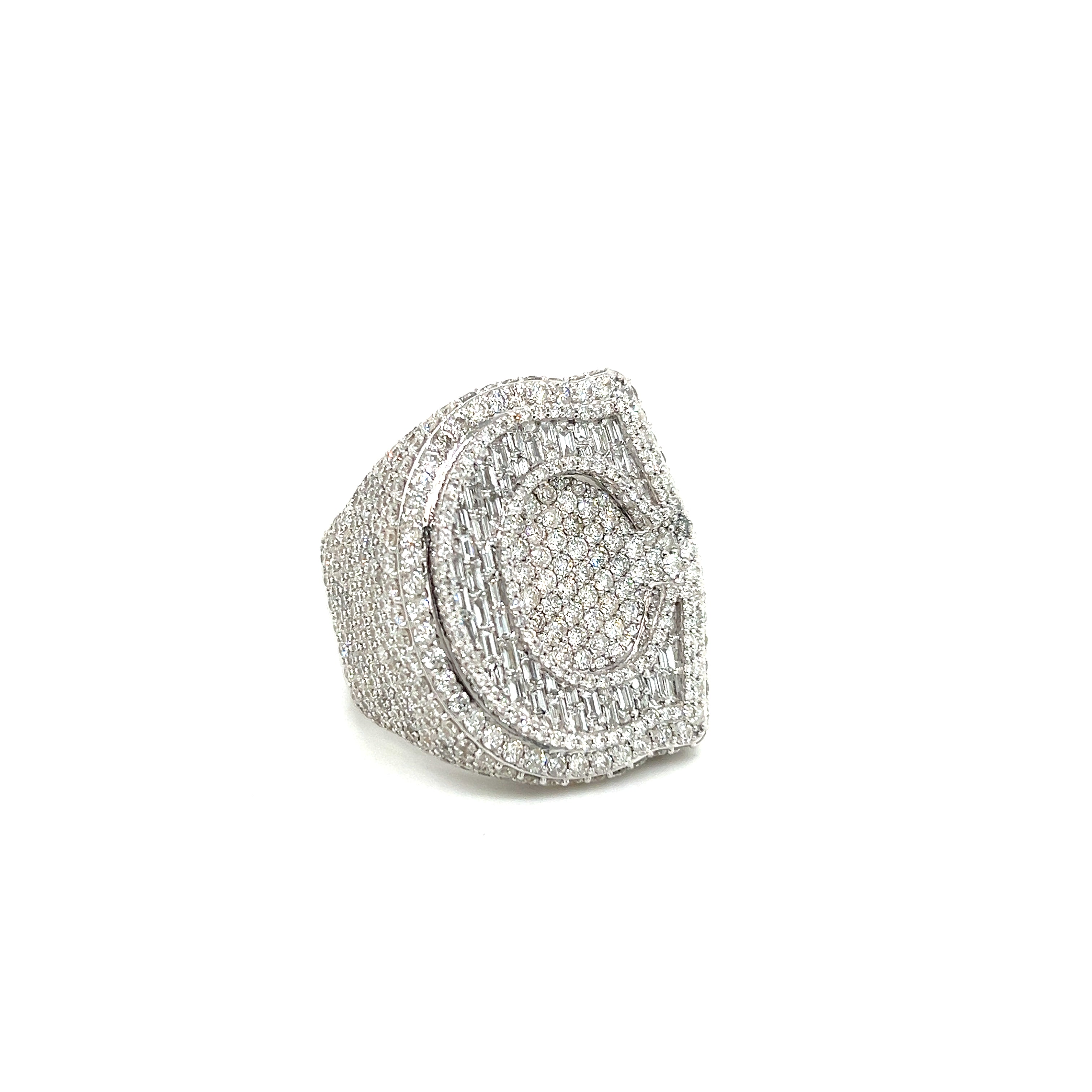 Custom "C" Diamond Ring