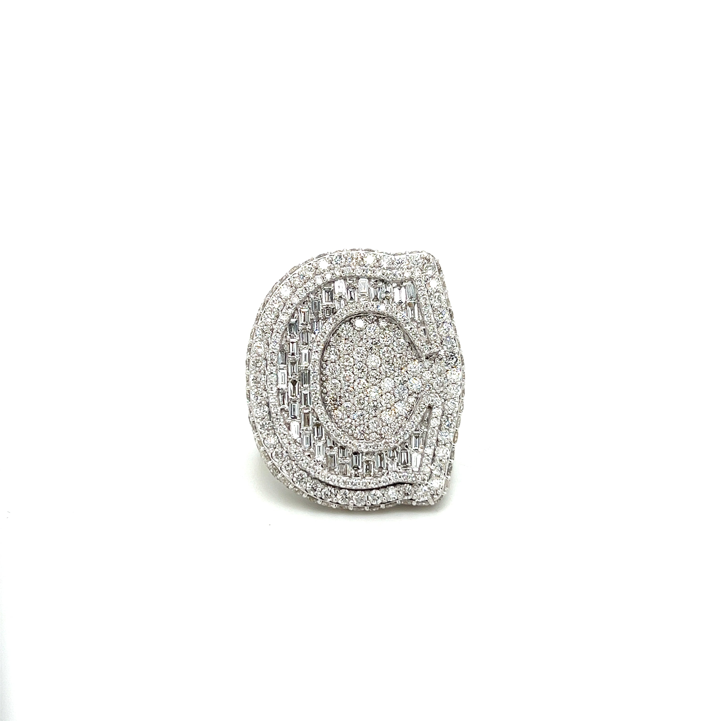 Custom "C" Diamond Ring