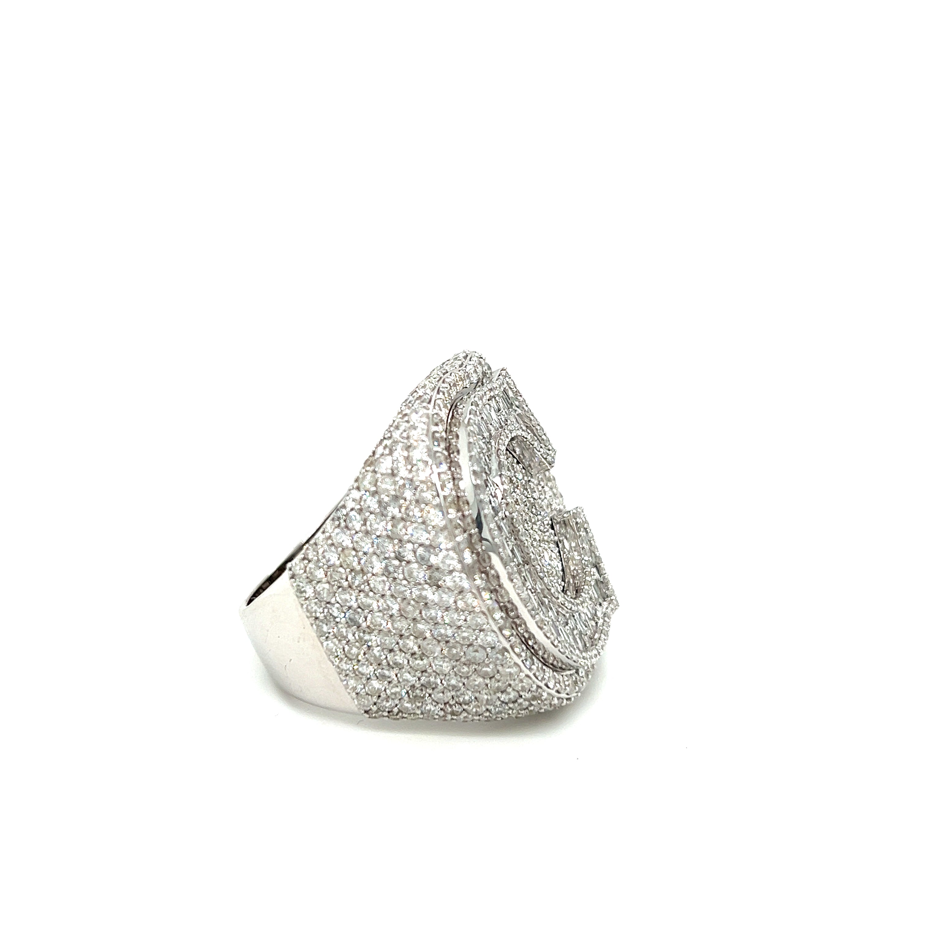 Custom "C" Diamond Ring