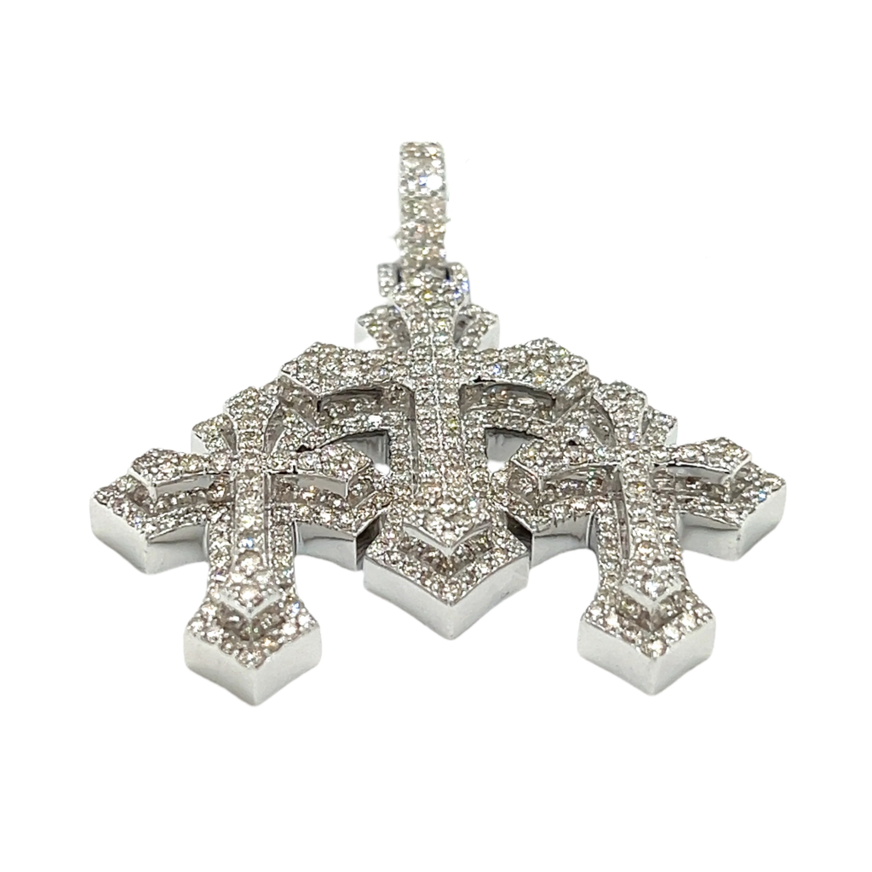 Triple Cross Diamond Pendant