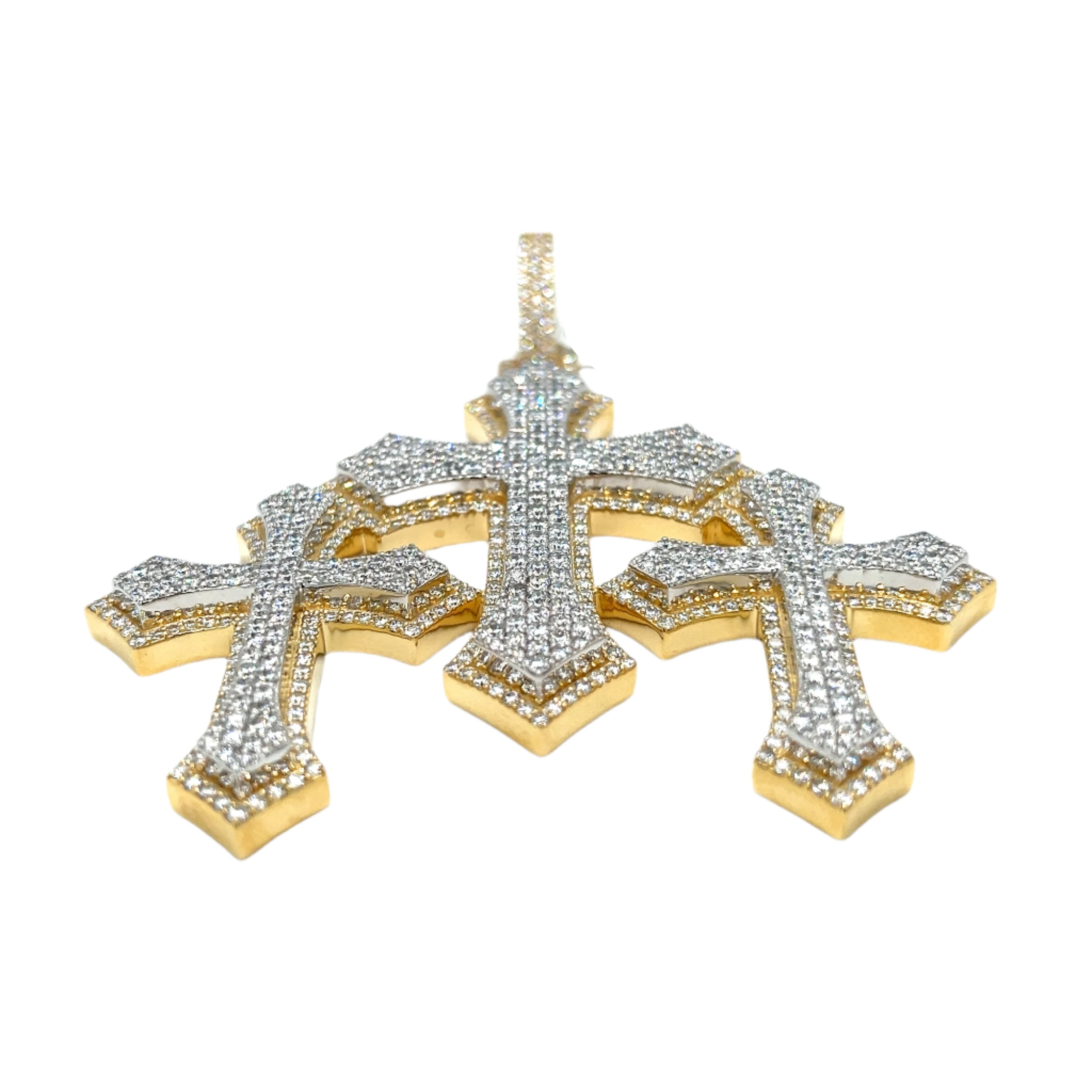 Triple Cross Diamond Pendant